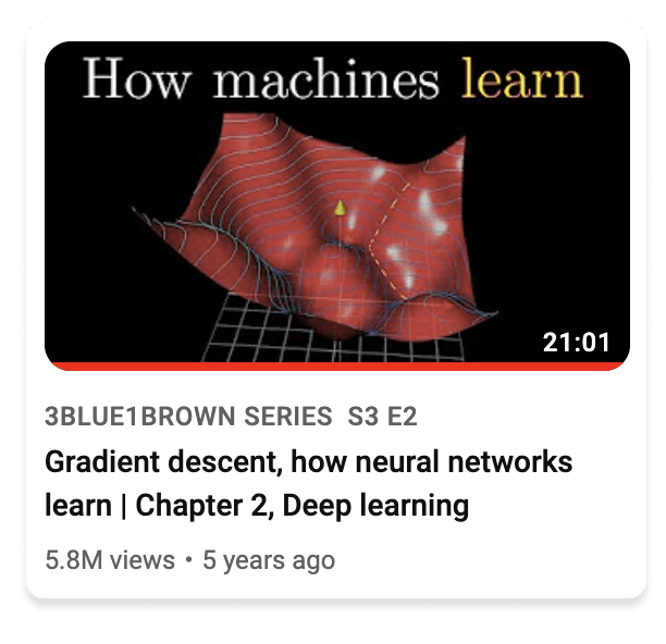 Gradient descent, how neural networks learn | Chapter 2, Deep
learning